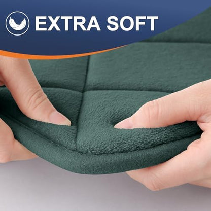 OLANLY Memory Foam Toilet Rugs U-Shaped 24x20, Ultra Soft and Absorbent