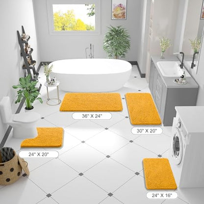 OLANLY Bathroom Rugs 30x20, Extra Soft Absorbent Chenille Bath Rugs