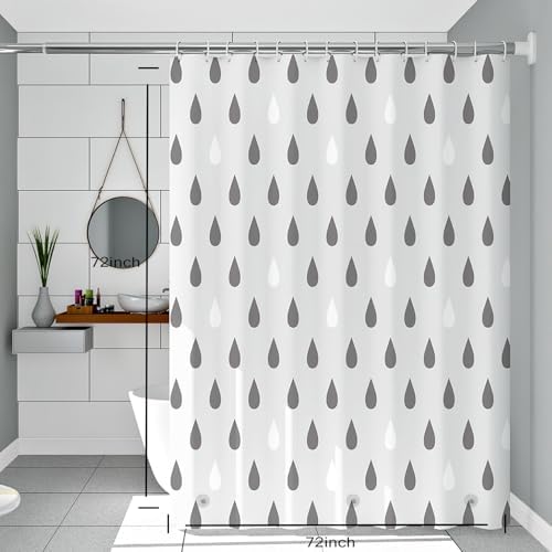 Shower Curtain Liner, 100% Waterproof Peva Shower Curtains with 3 Duty Heavy Bottom Magnets and 12 Rust Proof Grommets, 72x72 Weighted Shower Liner for Shower Stall, Bathtubs