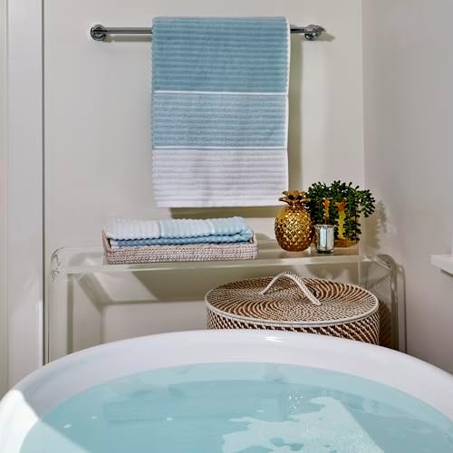 SKL Home Planet Ombre Bath Towel Set-4pc, 100% Turkish Cotton, Aqua