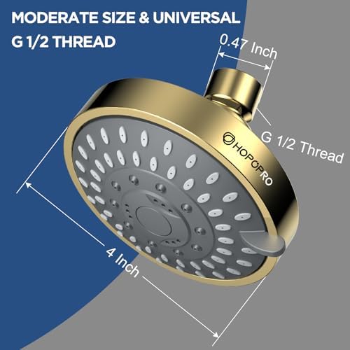 High Pressure Shower Head, HOPOPRO 5-Mode Fixed Showerhead, NBC Recommended