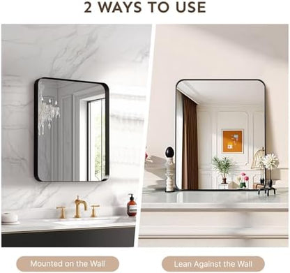 20"x16" Bathroom Vanity Mirror for Wall Aluminum Framed Farmhouse Rectangle