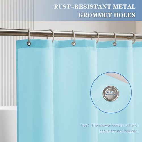 Nasitos Fabric Shower Curtain Liners with Magnets 2 Pack 70X72 Inch White