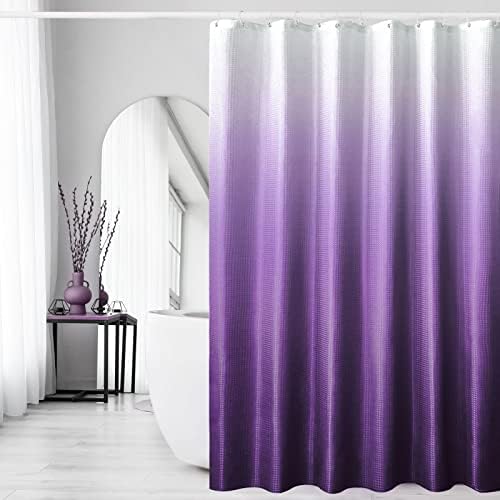 Gibelle Purple Ombre Fabric Shower Curtain for Bath Decor, 72 x 72