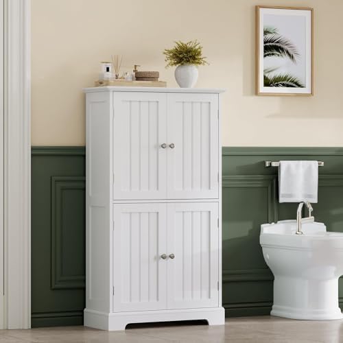 ChooChoo Bathroom Floor Cabinet with Adjustable Shelves