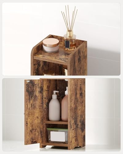 Hzuaneri Bathroom Storage Cabinet, Narrow Toilet Paper Cabinets with Doors