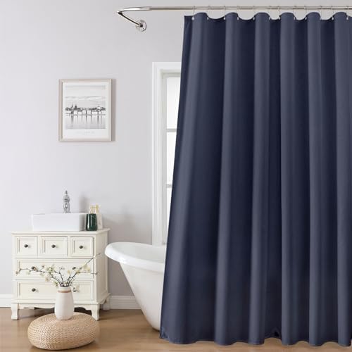 1 Pack Water-Repellent Fabric Shower Curtain Liner, 72x78 Blue