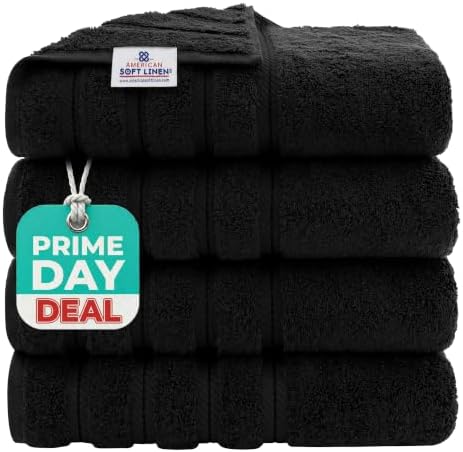 American Soft Linen 100% Cotton Luxury Turkish Towels, 4 PC Bath Towel Set