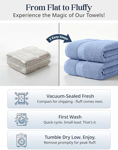 LANE LINEN Towel Set for Bathroom Soft Absorbent Quick Dry - Allure