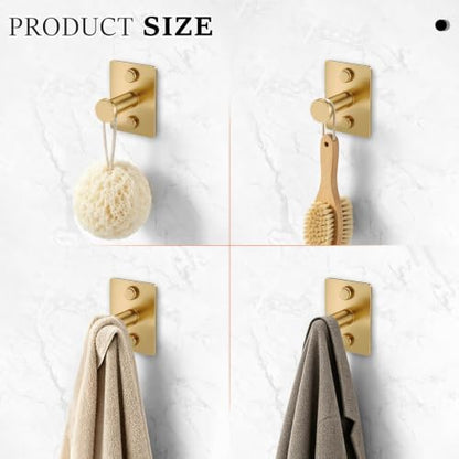 5 Pieces Bathroom Hardware Set Brushed Gold Towel Bar Set Stainless Steel Towel Racks for Bathroom Wall-Mounted 23.6 inch