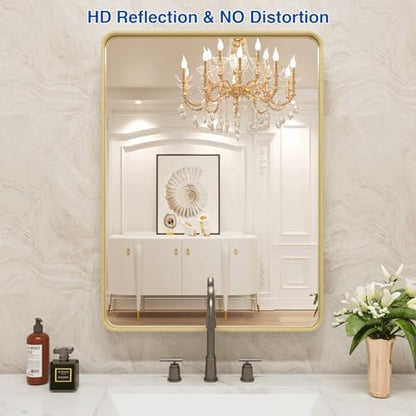 WEER Gold Bathroom Vanity Mirror 22X30 Inch