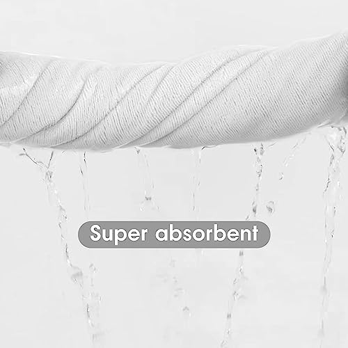 JML Microfiber Bath Towel Set, 4 Pack, 27" x 55", White
