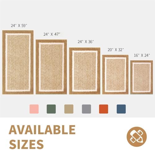 CozeCube Beige Bath Runner 59"x24" Non Slip Washable Rug