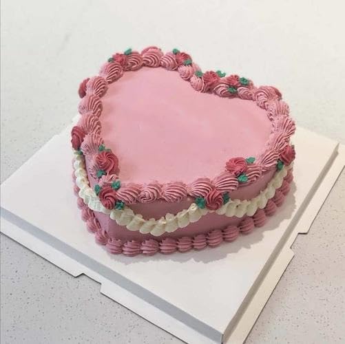 8 Inch Heart Shape Cake Pan Set of 3， Baking Pan,Anodized Heart Cake Pans Aluminum Cake Pan, For Birthday and Other Occasions
