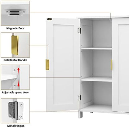TaoHFE White Bathroom Storage Cabinet,Bathroom Cabinets Freestanding
