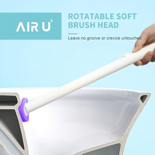 48 Count Disposable Toilet Brush Heads, Toilet Bowl Wand Refills for Toilet and Bathroom Cleaning, Purple Lavender Fragrance, Not Suitable for Electric Toilet Brushes