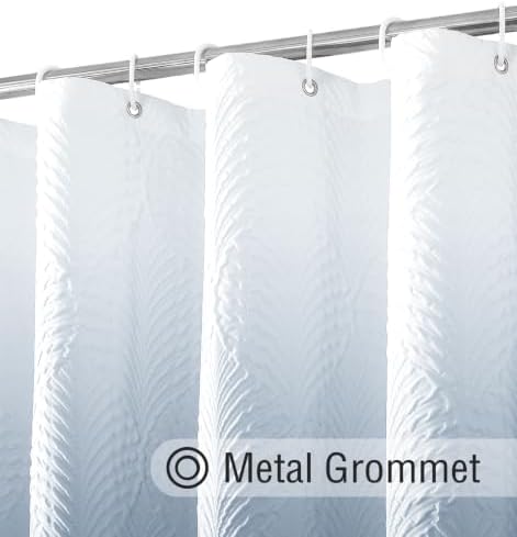 Gibelle Ombre Blue Shower Curtain for Bathroom, Farmhouse Bath Curtain 72x72