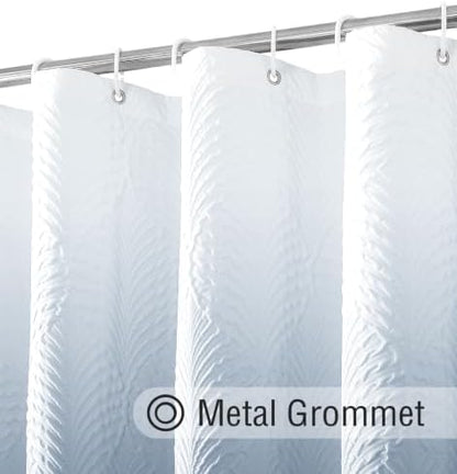 Gibelle Ombre Blue Shower Curtain for Bathroom, Farmhouse Bath Curtain 72x72