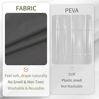 ALYVIA SPRING Waterproof Fabric Shower Curtain or Liner Dark Gray, 72x72