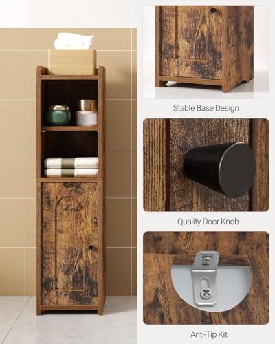 Hzuaneri Bathroom Storage Cabinet, Narrow Toilet Paper Cabinets with Doors