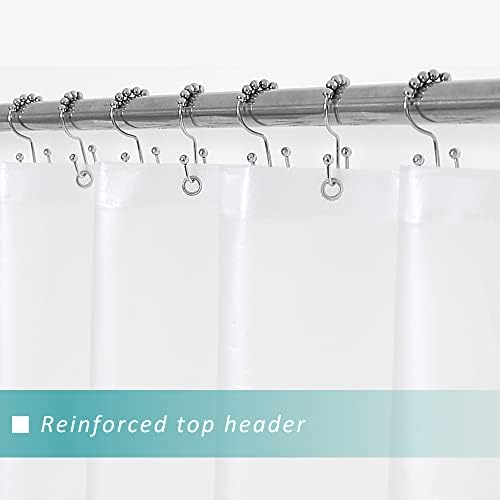 Mrs Awesome Long Shower Curtain Liner with 6 Magnets 72 x 80 inch, Frost