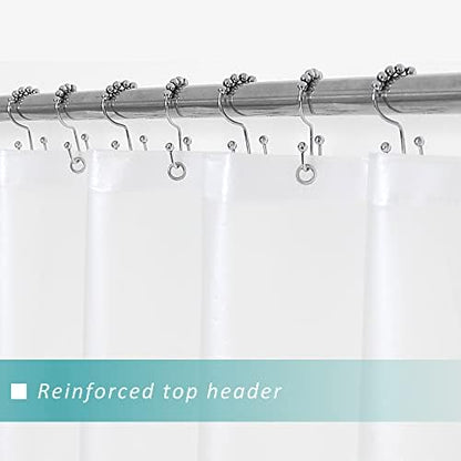 Mrs Awesome Long Shower Curtain Liner with 6 Magnets 72 x 80 inch, Frost