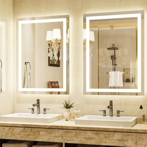 XRAMFY 32''X24'' LED Bathroom Mirror, Wall Mirror with Lights
