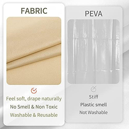 ALYVIA SPRING Stall Waterproof Fabric Shower Curtain or Liner Khaki, 36x72