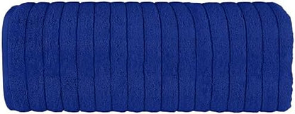 Elegant Comfort 100% Turkish Cotton Corduroy Ribbed Luxury Jumbo Bath Towel Ultra Soft - 35 x 70 Inch - Luxury Spa Premium Hotel Quality Highly Absorbent and Quick Dry Large Bath Towel, Royal Blue