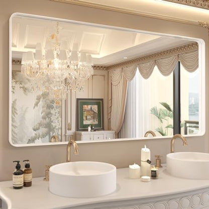WEER White Bathroom Vanity Mirror 72x36 Inch