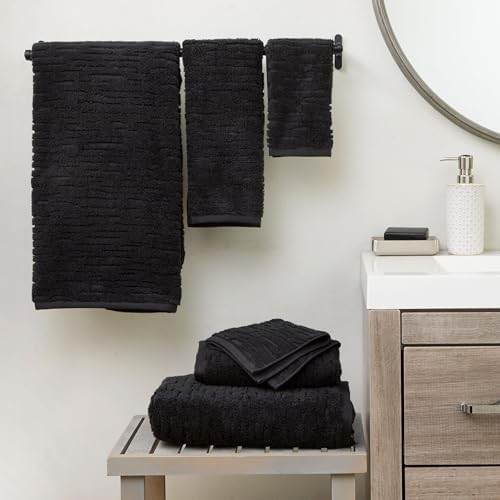 SKL Home CloudSoft Hand Towel Set, 2-Piece, 100% Cotton Luxury, Slate