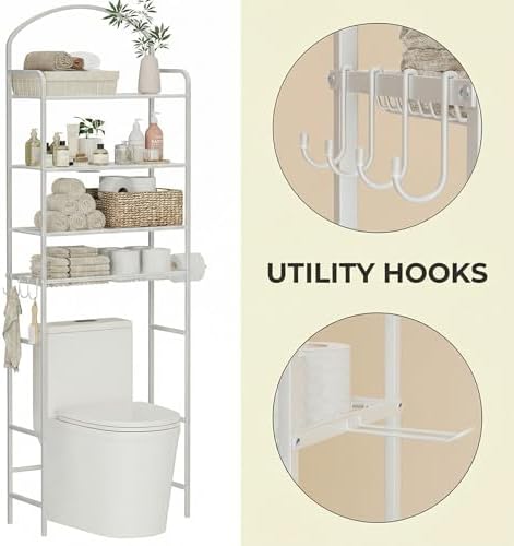 4-Tier Over The Toilet Storage, Bathroom Organizer