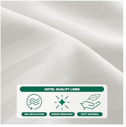 Fabric Shower Curtain Liner 72x72 Inch-Standard Size Cloth Shower Liners