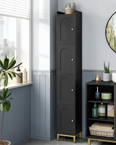 Hzuaneri 4-Tier Narrow Tall Storage Cabinet