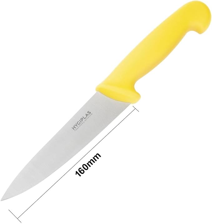Chefs Knife 6.5" Yellow Handle - Cooked Meats.
