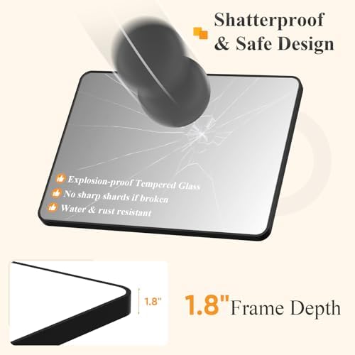 Sweetcrispy Bathroom Mirror, Vanity Mirrors for Wall, 26x38 Inch