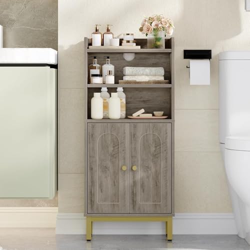 Hzuaneri Bathroom Storage Cabinet, Small Floor Cabinet with 2 Door
