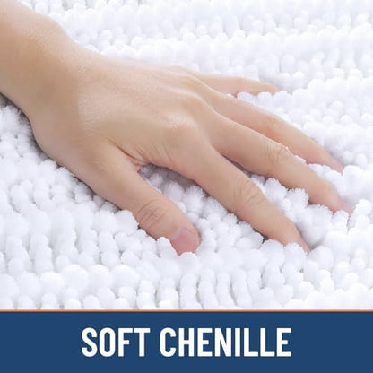 Smiry Bathroom Rugs Round 30X30, Extra Soft Rubber Backing Bath Mats