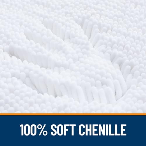OLANLY Bathroom Rugs 36x24, Extra Soft Absorbent Chenille Bath Rugs