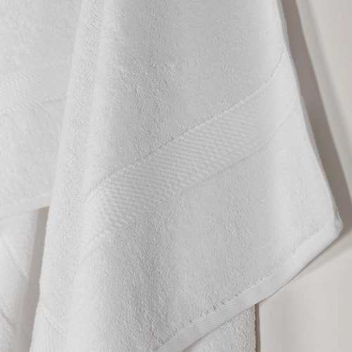 Superior Egyptian Cotton Plush & Absorbent, Bath Towel Set of 2, White