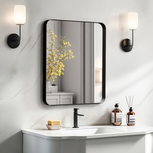 20"x16" Bathroom Vanity Mirror for Wall Aluminum Framed Farmhouse Rectangle