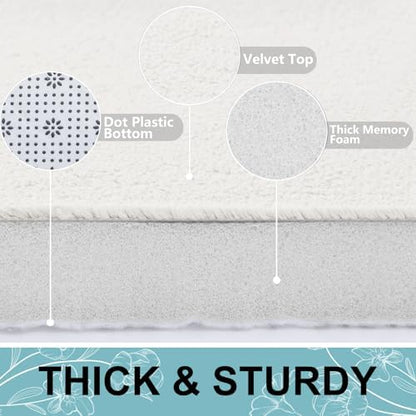 Smiry Memory Foam Bath Mat 30x20, Extra Soft and Absorbent Bathroom Rugs