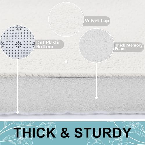 Smiry Memory Foam Bath Mat 36x24, Extra Soft and Absorbent Bathroom Rugs