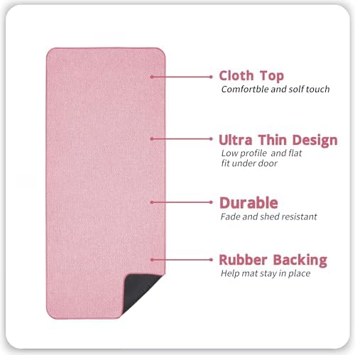 Bosap Bath Mat,Ultra Thin Bathroom Runner Rugs,Large Bath Mats for Bathroom,Quick Dry,Non-Slip,Machine Washable,Low Pile,Bath Rug,Shower Outside,Sink,Home Decor Accessories.Pink,3'x5'(36x60inch)