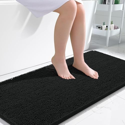 OLANLY Bathroom Runner Rugs 47x24, Extra Soft Absorbent Chenille Bath Rugs