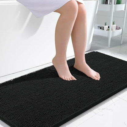 OLANLY Bathroom Runner Rugs 47x24, Extra Soft Absorbent Chenille Bath Rugs