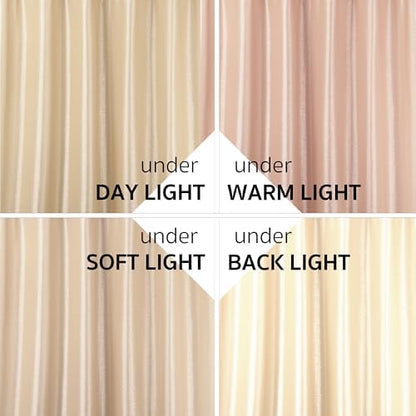 Champagne Gold Glitter Shower Curtain: Waterproof Washable, 78Lx72W