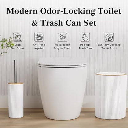 Bathroom Accessories Set Coordinated, 25PC White Bath Accessory Set