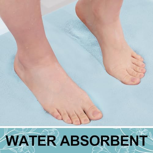 Smiry Memory Foam Toilet Rugs 24x20, Extra Soft Absorbent Bathroom Rugs