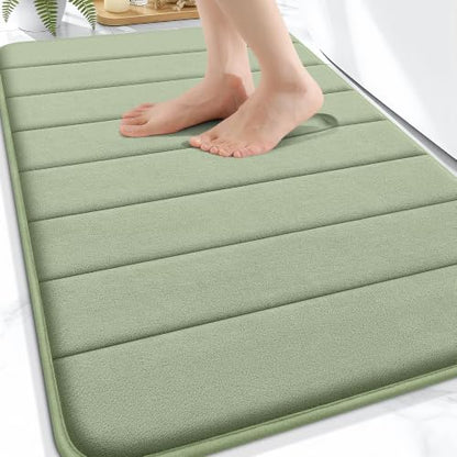 OLANLY Memory Foam Bath Mat 34x21, Super Soft and Absorbent Bathroom Rugs